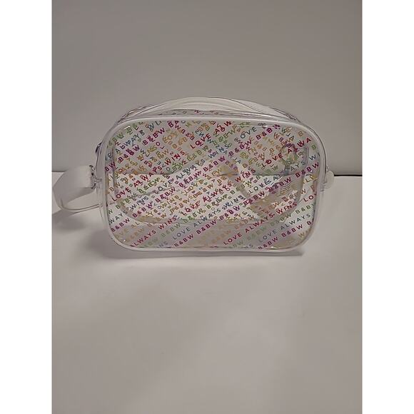 Bath Body Works Sports Pack Clear Crossbody Bag Makeup Bag Love Always Wins - Picture 3 of 9